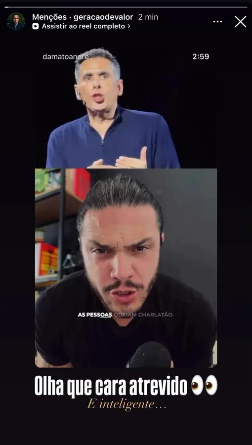 Repost de conteúdo do André