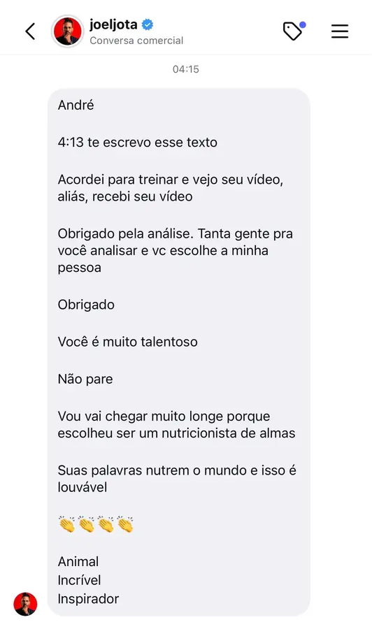 Repost de conteúdo do André