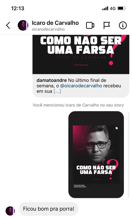 Repost de conteúdo do André