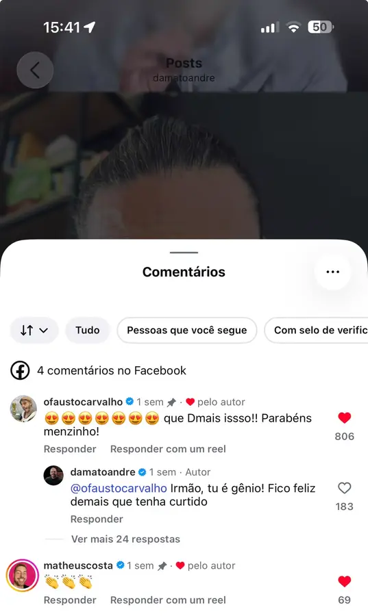 Repost de conteúdo do André