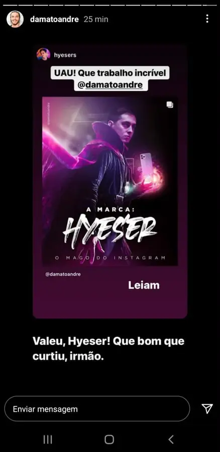 Repost de conteúdo do André